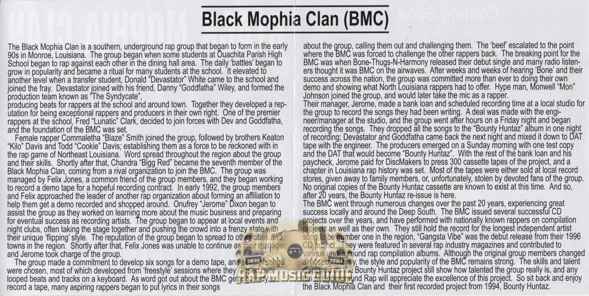 Black Mophia Clan - Bounty Huntaz: CD | Rap Music Guide